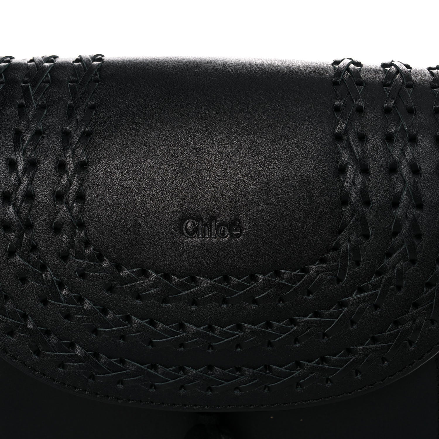 Chloe Calfskin Braided Small Hudson Shoulder Bag Black 22 of 22