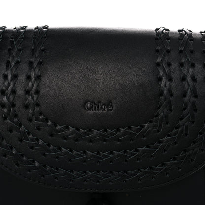 Chloe Calfskin Braided Small Hudson Shoulder Bag Black 22 of 22