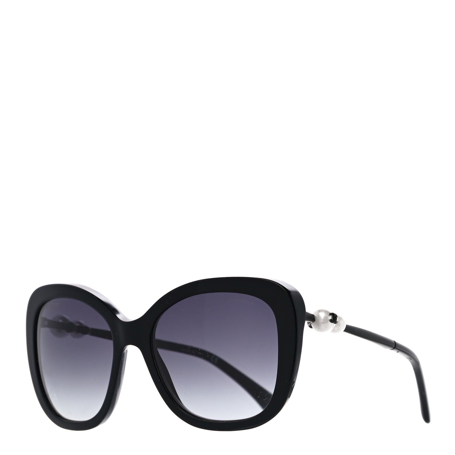 Chanel Acetate Butterfly Winter Pearl Sunglasses 5339-H Black 1 of 6