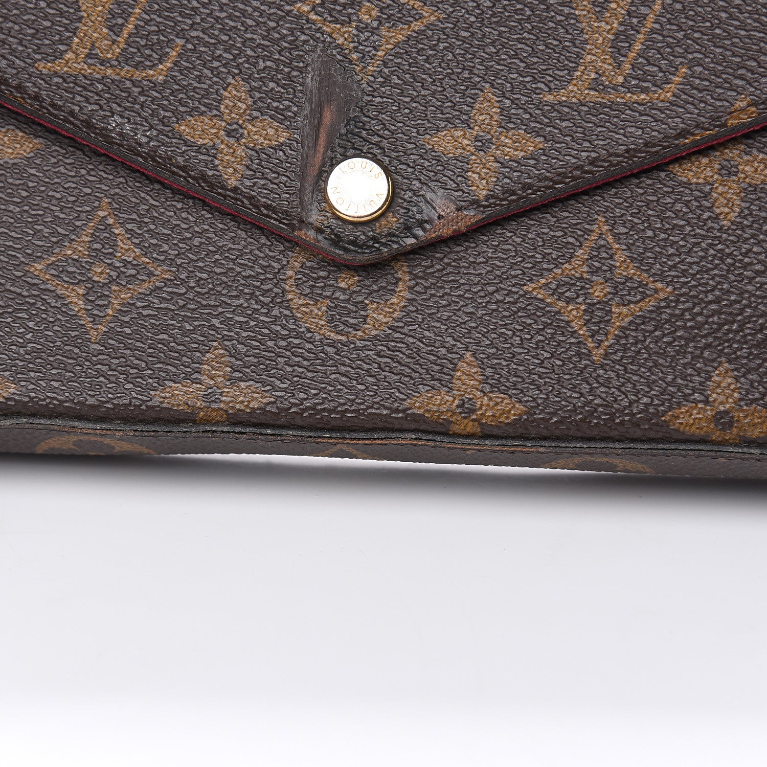 Louis Vuitton Monogram Pochette Felicie Chain Wallet Fuchsia 13 of 15
