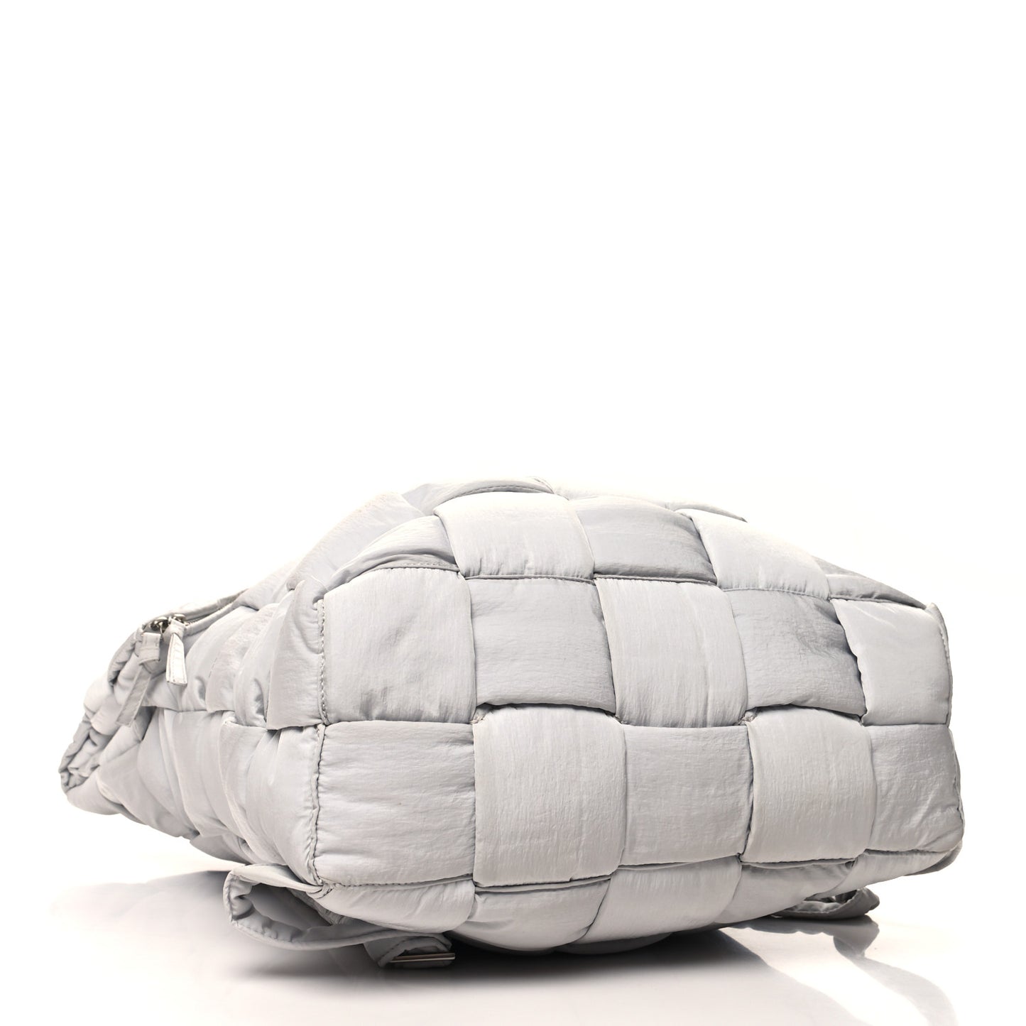 Nylon Intrecciato Padded Tech Fold Over Backpack Frost