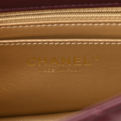 Chanel Lambskin Quilted Mini Rectangular Pearl Crush Flap Burgundy 6 of 9