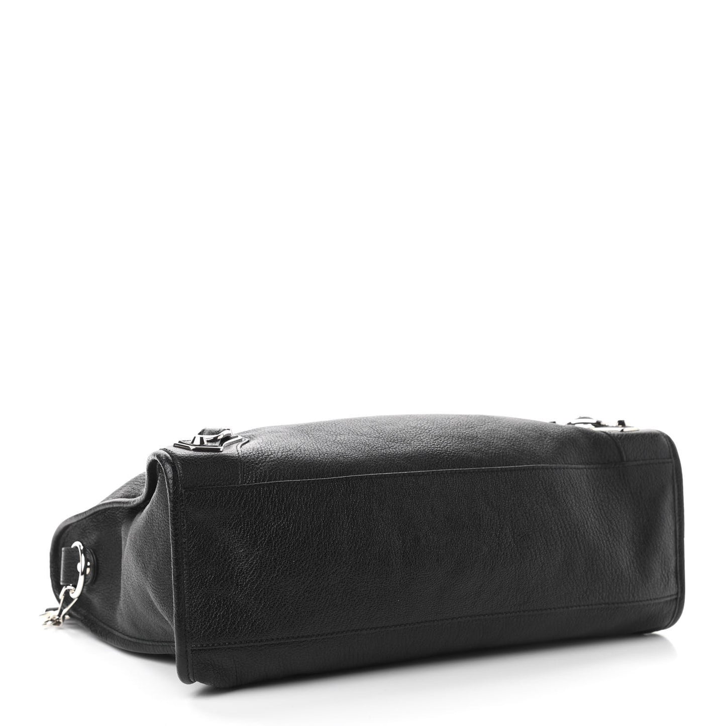 Chevre Silver Metallic Edge Hardware City Black