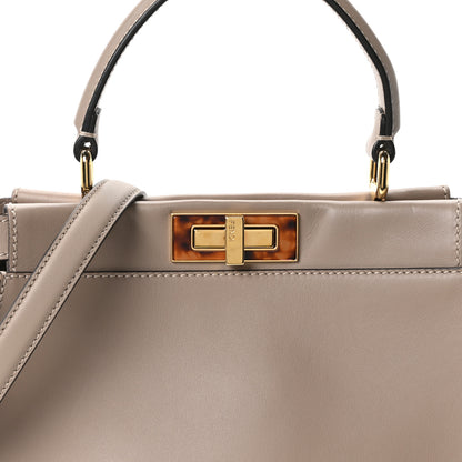 Fendi Vitello Seta Plexiglass Tortoise Medium Peekaboo Iconic Satchel Tortora 8 of 10