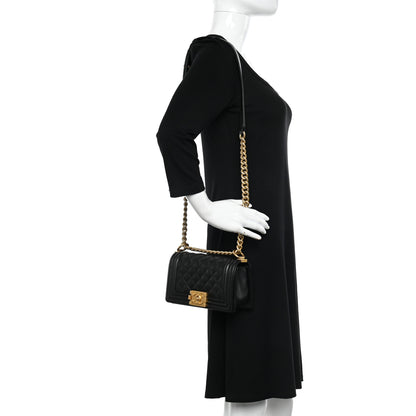 Chanel Caviar Quilted Small Boy Flap Black 2 of 13
