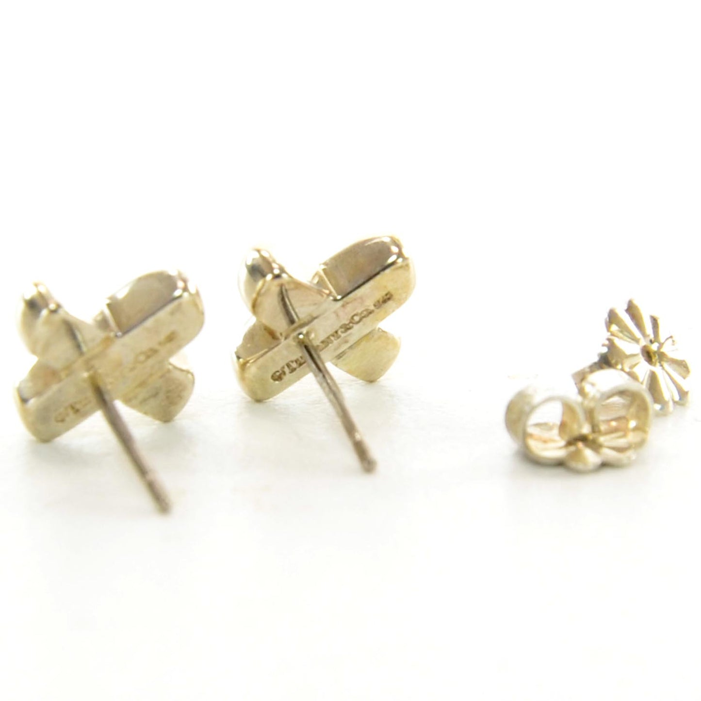 Sterling Silver Cross Stitch Earrings