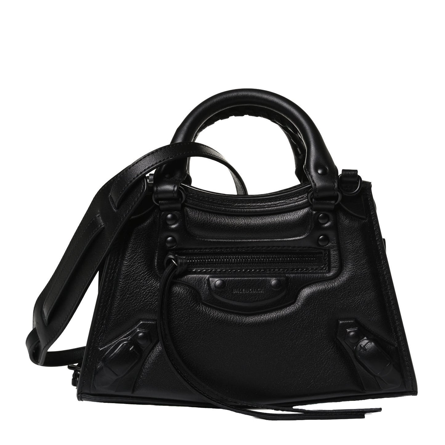 Cake Calfskin Tonal Hardware Mini Neo Classic City Black