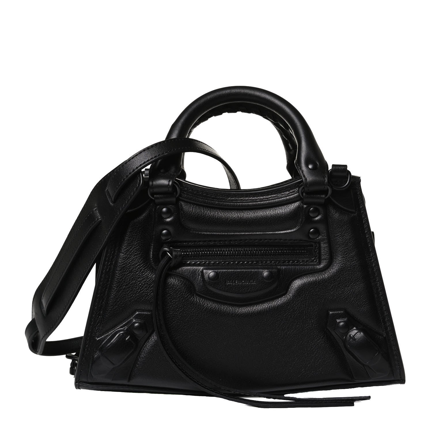 Balenciaga Cake Calfskin Tonal Hardware Mini Neo Classic City Black 1 of 12