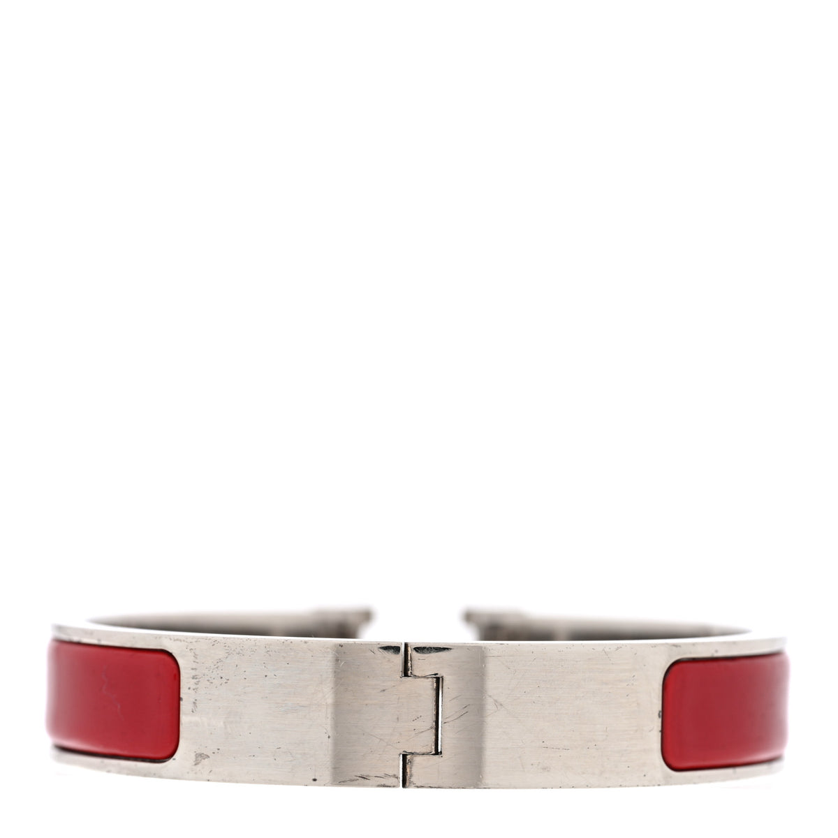 Hermes Enamel Narrow Clic Clac H Bracelet PM Rouge 3 of 5