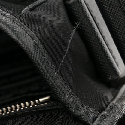 Prada Re-Nylon Saffiano Pocket Double Snap Buckle Shoulder Bag Black 13 of 14