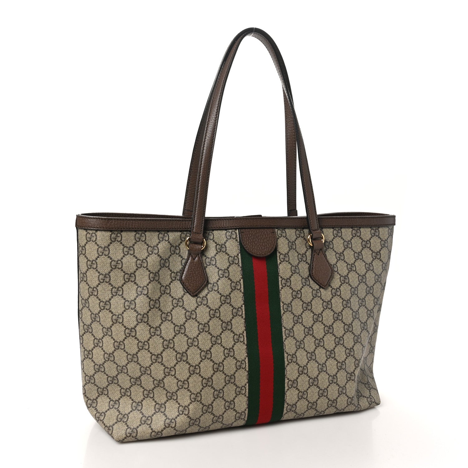 Gucci GG Supreme Monogram Medium Ophidia Shopping Tote Brown 3 of 10