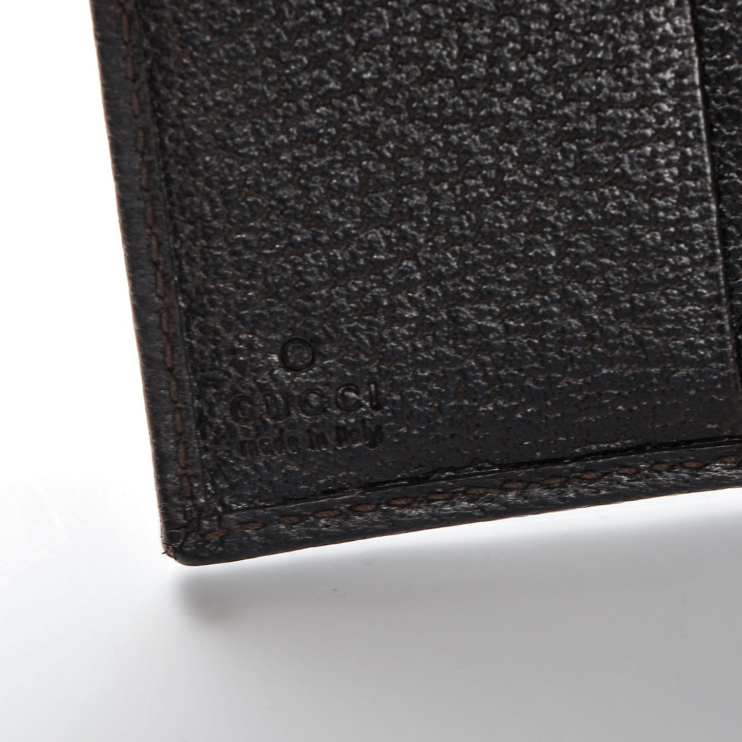 Monogram Textured Calfskin Metal Bar French Flap Wallet Beige Ebony Cocoa