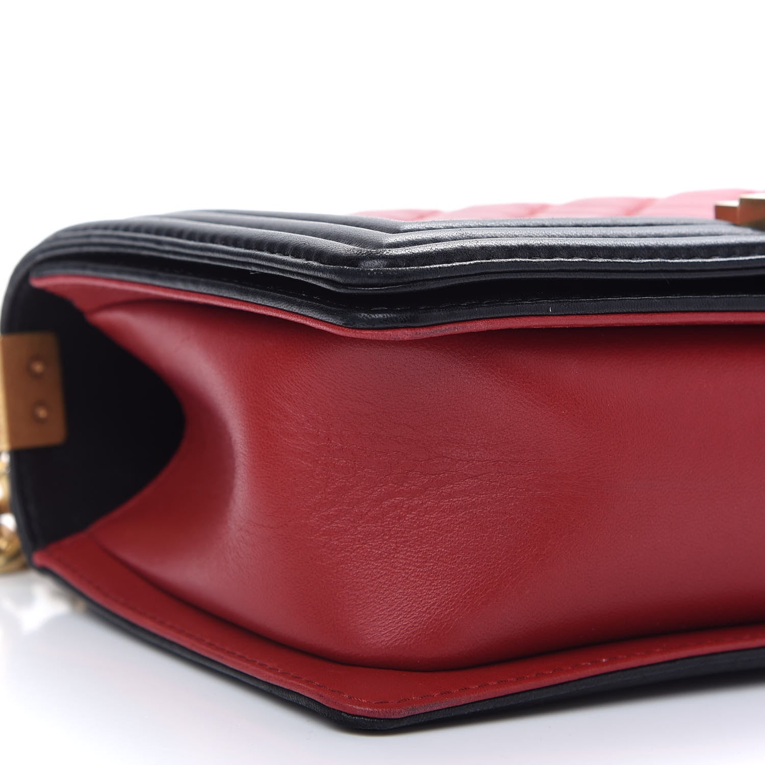 Chanel Lambskin Quilted Medium Boy Flap Dark Red Black 8 of 10