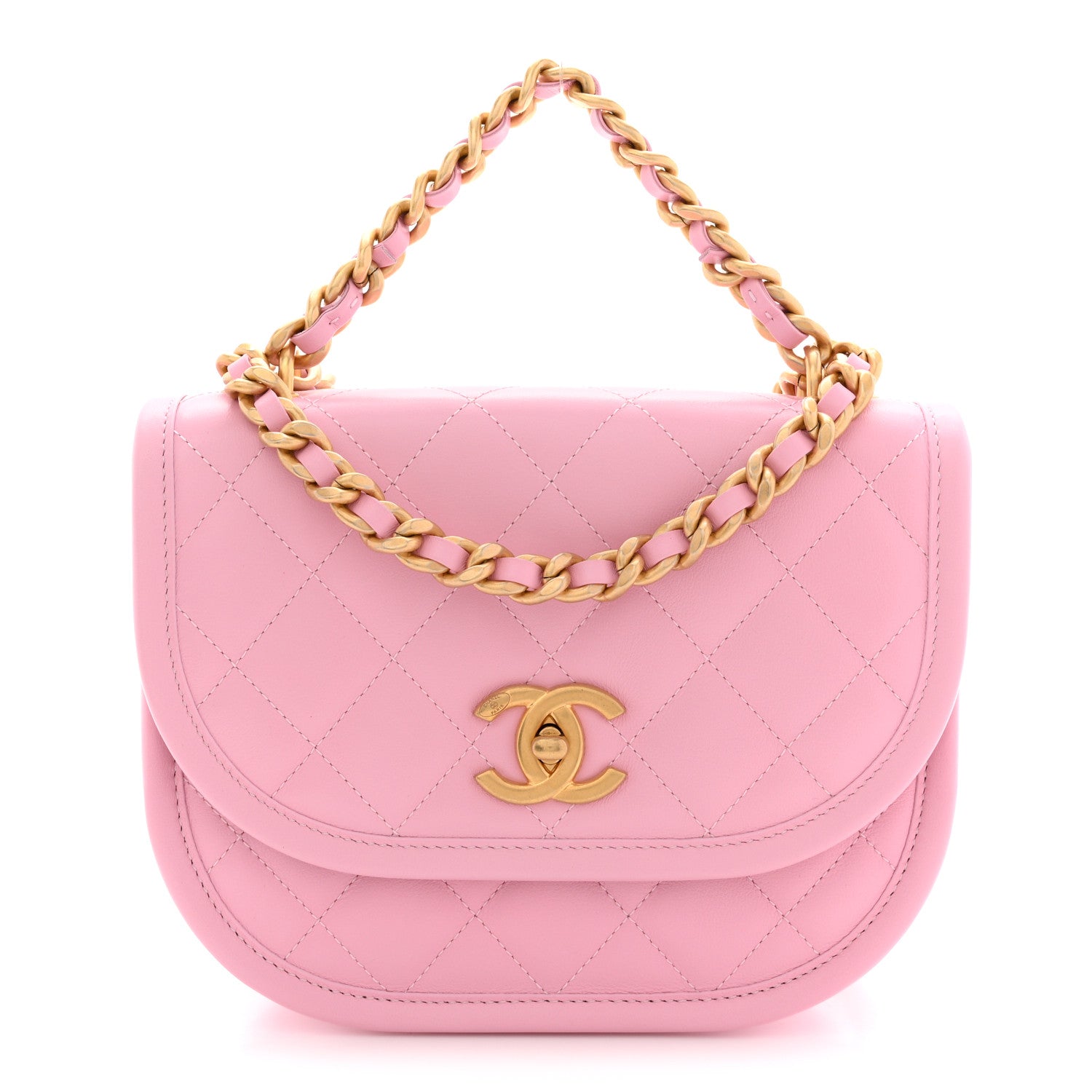 Chanel Calfskin Quilted Small Messenger Flap Light Pink 1 of 11
