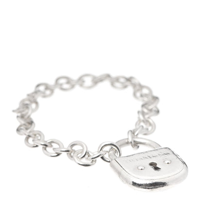 Tiffany Sterling Silver Lock Charm Bracelet 1 of 6