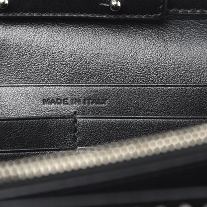 Saint Laurent Velvet Crystal Monogram Chain Wallet Black 7 of 12
