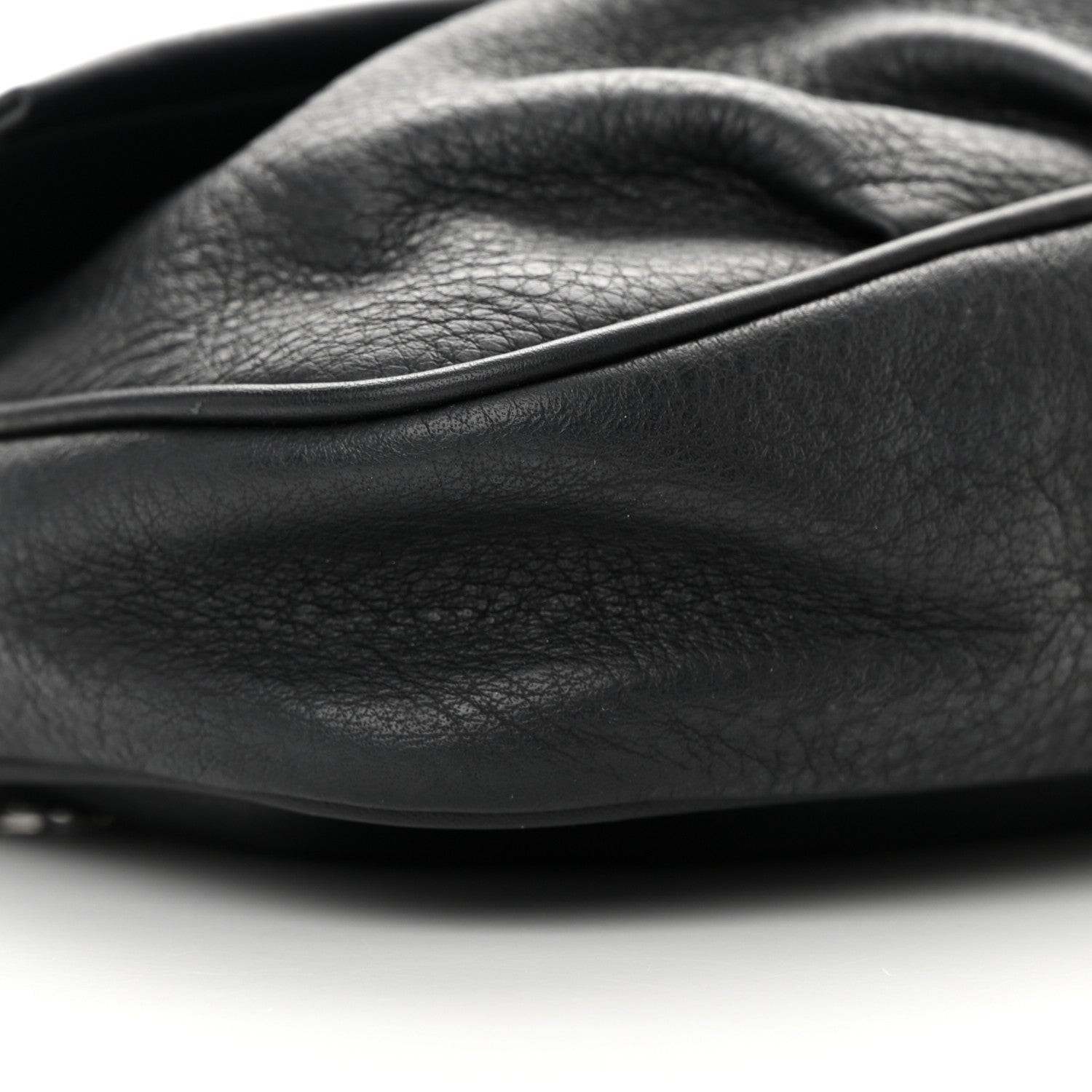 Fendi Vitello Flamingo Enamel Fendista Pouchette Crossbody Black 9 of 12