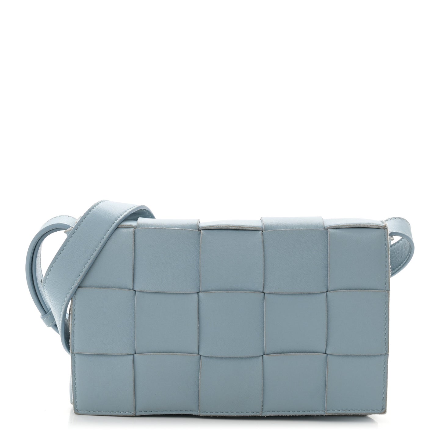 Nappa Maxi Intreccio Cassette Bag Pale Blue
