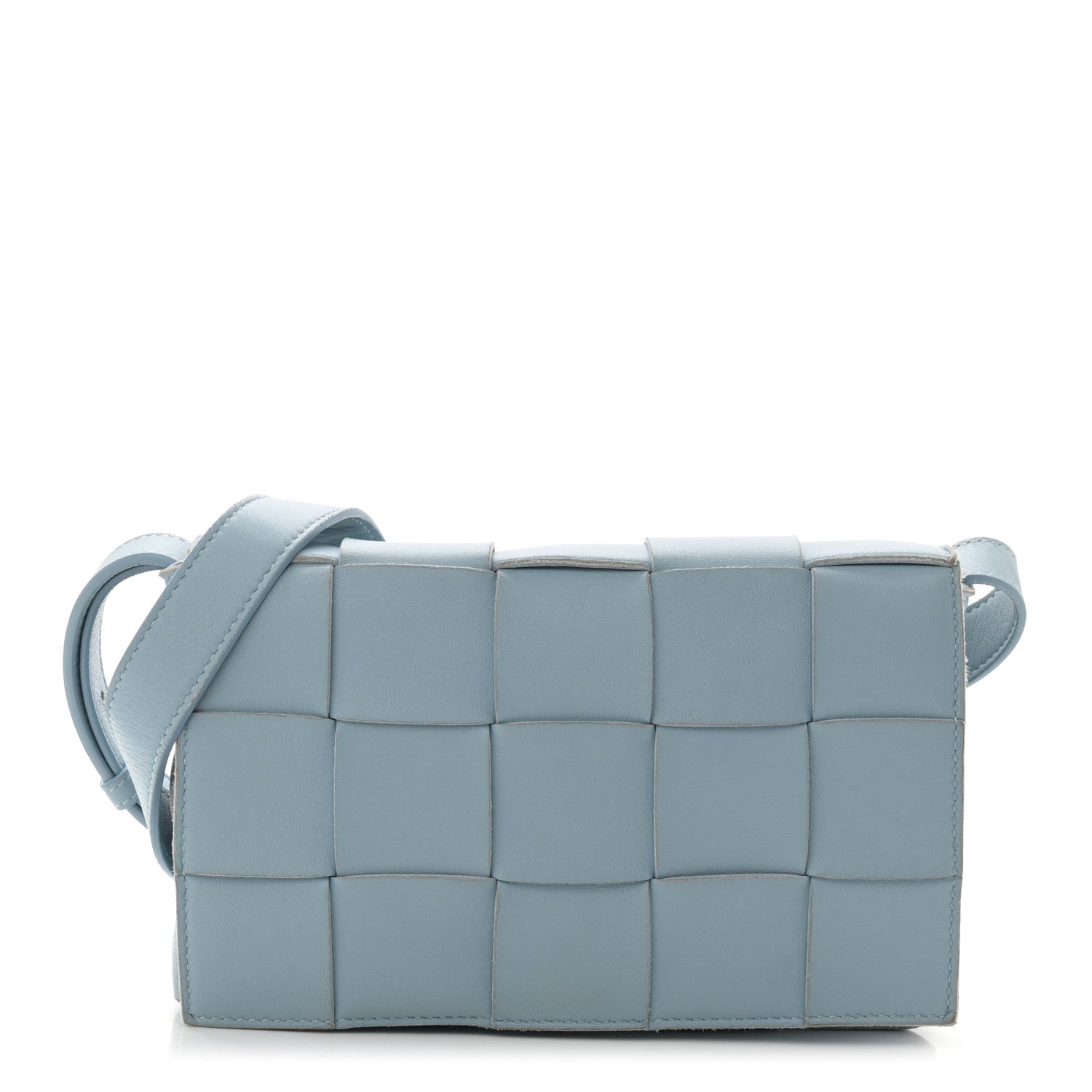 Bottega Veneta Nappa Maxi Intreccio Cassette Bag Pale Blue 1 of 10