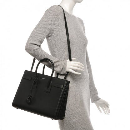 Saint Laurent Grained Calfskin Small Sac De Jour Black 2 of 7