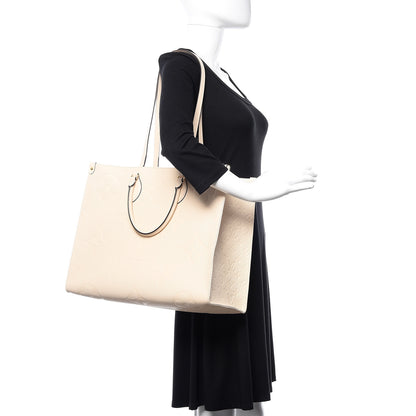 Louis Vuitton Empreinte Monogram Giant Onthego GM Creme 2 of 12