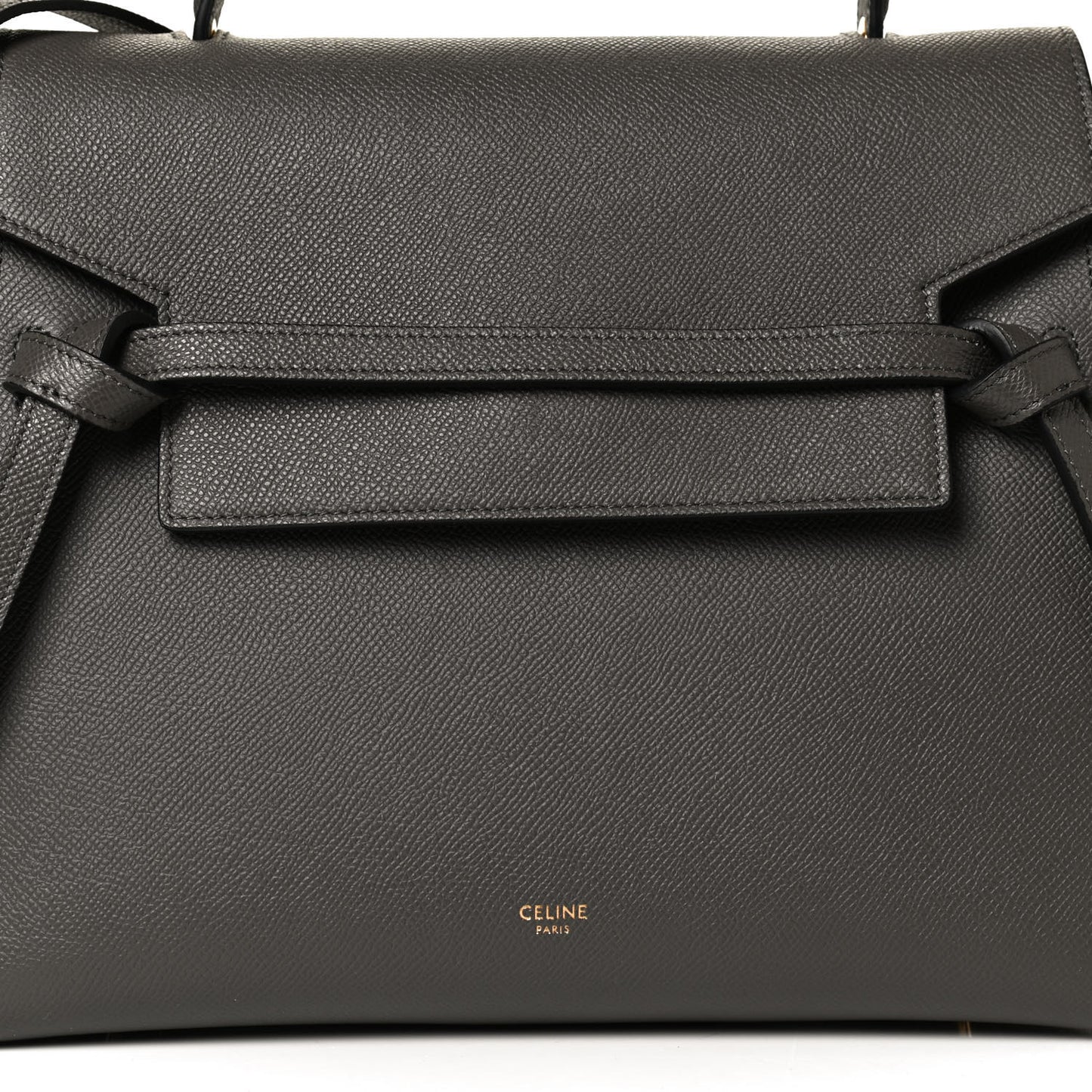 Grained Calfskin Mini Belt Bag Grey