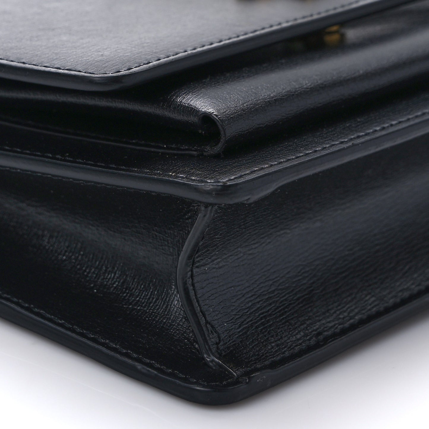 Calfskin Monogram Sunset Chain Wallet Black