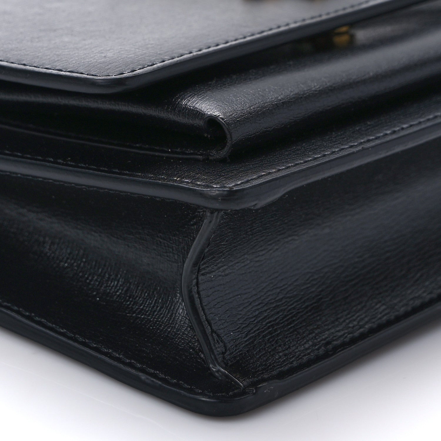 Saint Laurent Calfskin Monogram Sunset Chain Wallet Black 7 of 8