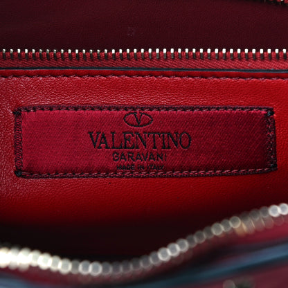 Valentino Garavani Nappa Rockstud Spike Side Slip Zip Clutch Rubino 6 of 9