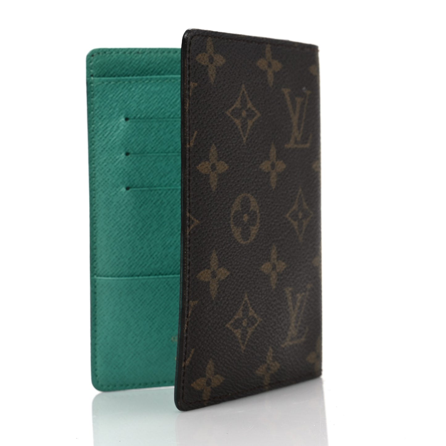 Monogram Passport Cover Pink Turquoise