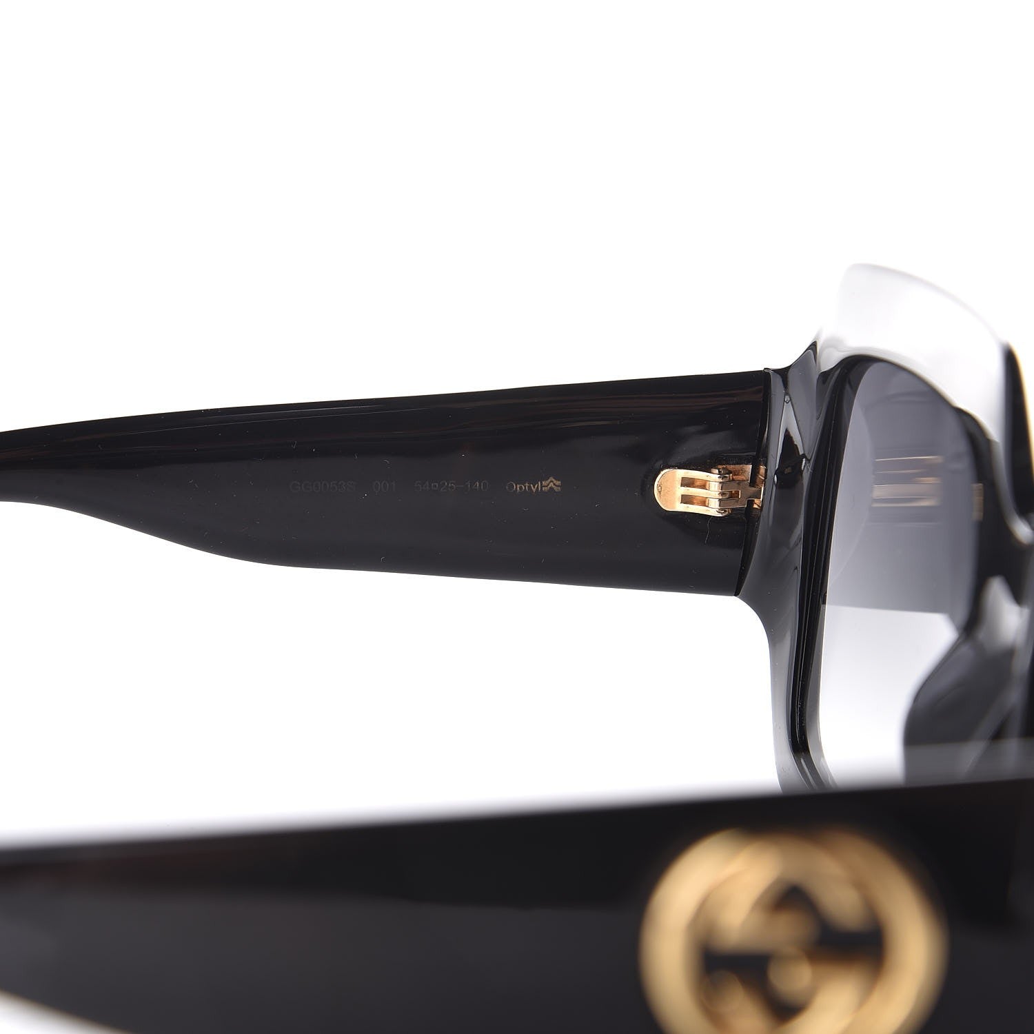 Gucci Acetate Square Frame Sunglasses GG0053S Black 6 of 7
