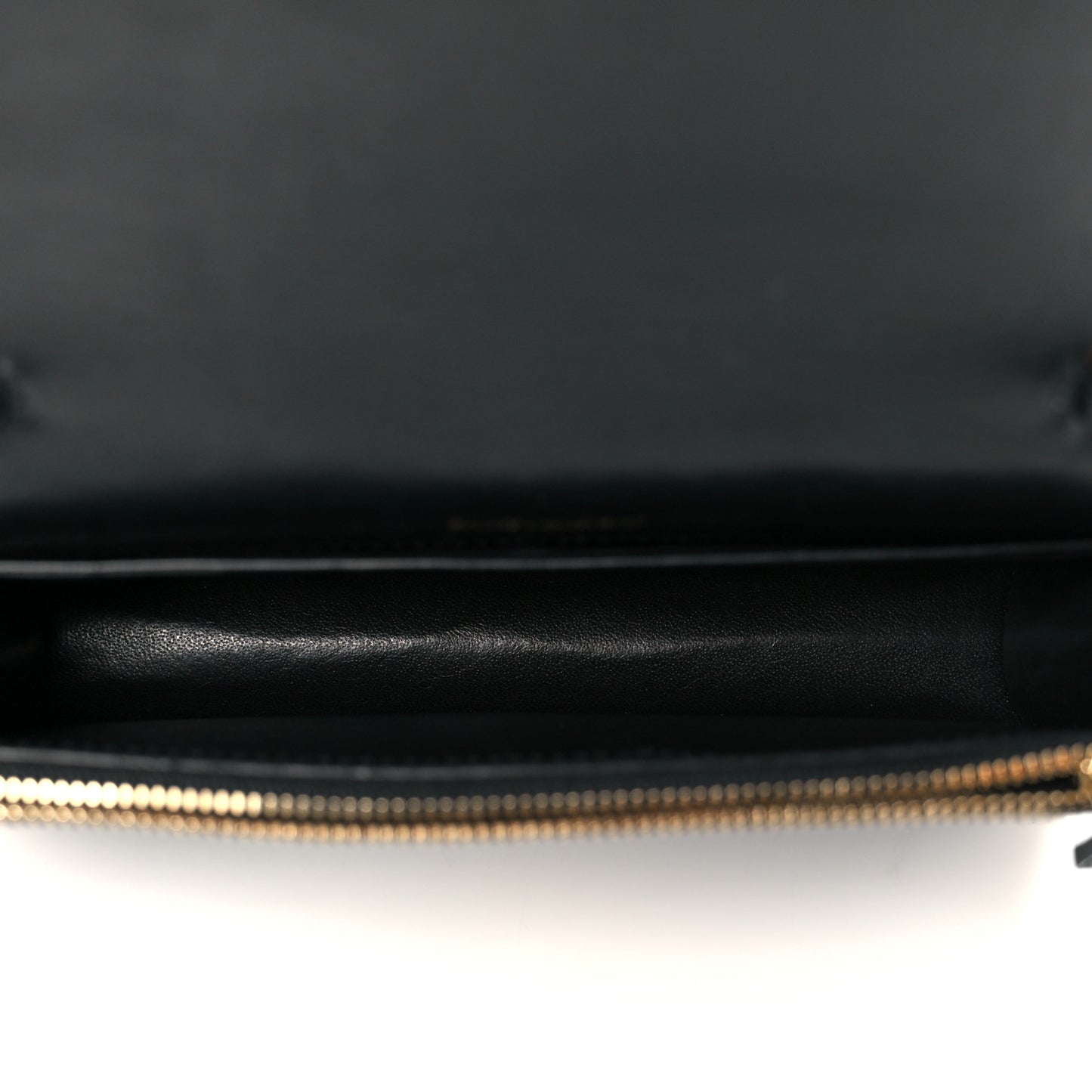 Calfskin Crocodile Embossed Kate Monogram Tassel Chain Wallet Black