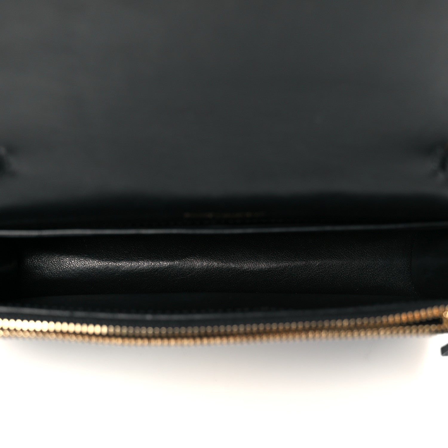 Saint Laurent Calfskin Crocodile Embossed Kate Monogram Tassel Chain Wallet Black 5 of 10