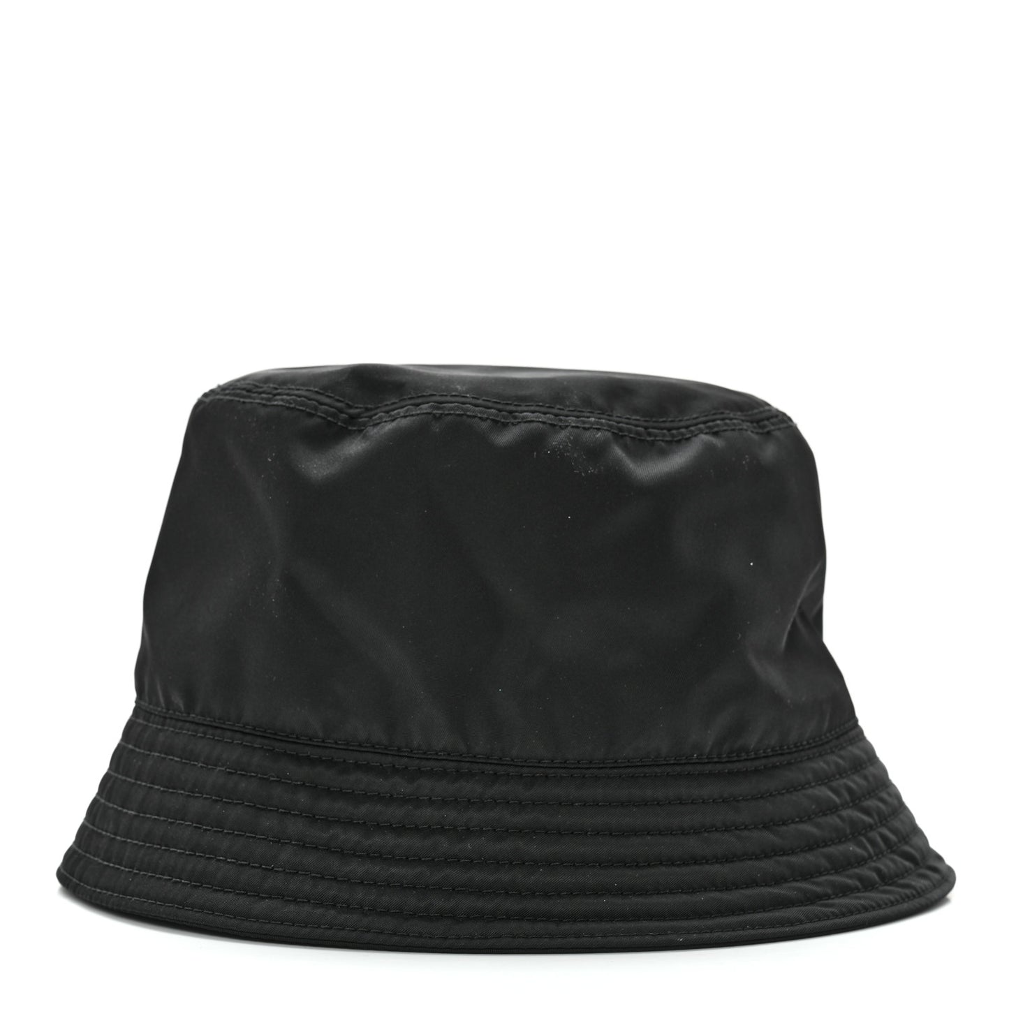 Re-Nylon Metal Triangle Logo Mens Bucket Hat S Black