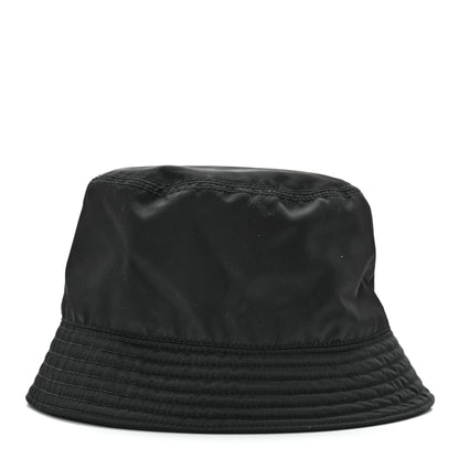 Prada Re-Nylon Metal Triangle Logo Mens Bucket Hat S Black 6 of 10