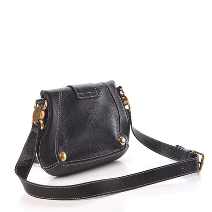 Dolce & Gabbana Grained Calfskin D Ring Shoulder Bag Black 3 of 9