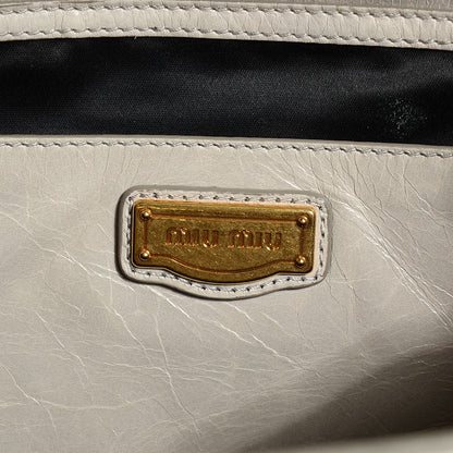 Miu Miu Vitello Shine Tote Nube 6 of 9