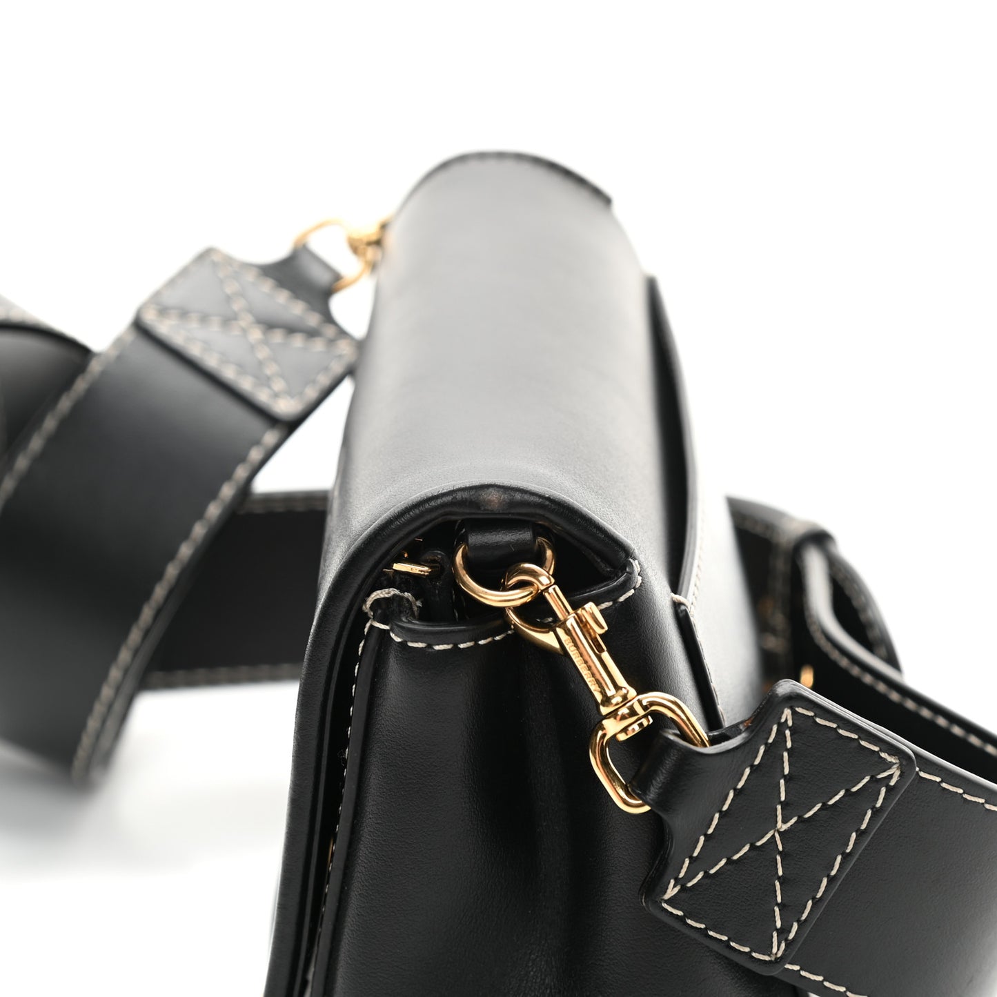 Smooth Calfskin Hackberry Crossbody Bag Black