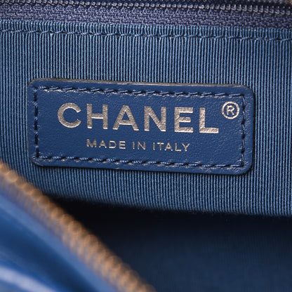 Chanel Aged Calfskin Quilted Small Gabrielle Hobo Blue 6 of 9