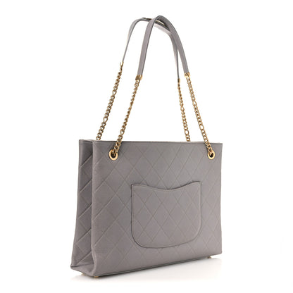 Chanel Caviar Quilted Large Classic Shopping Tote Grey 3 of 14