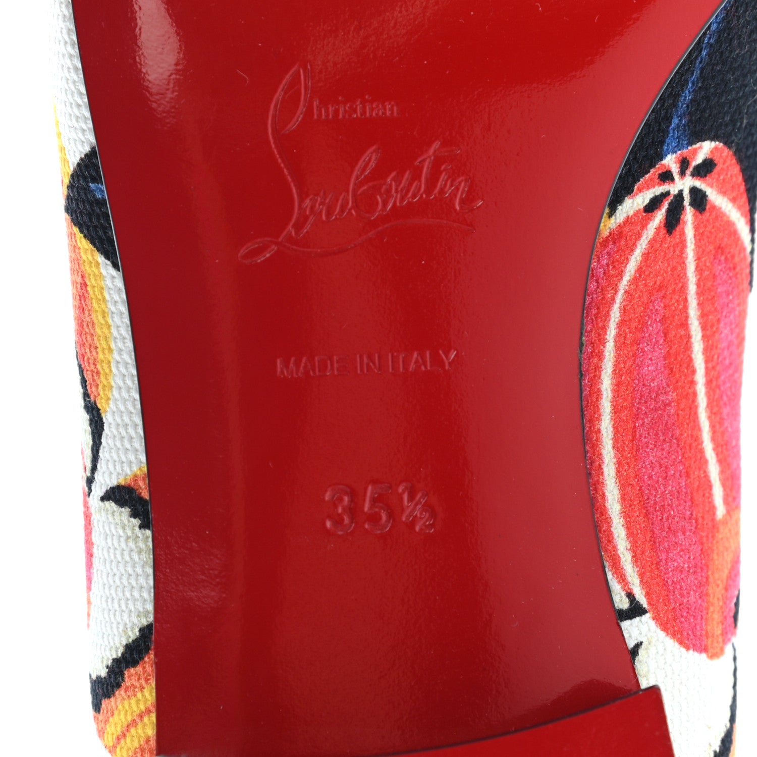 Christian Louboutin Patent Hawaii Intern Flat Loafers 35.5 Multicolor 8 of 9