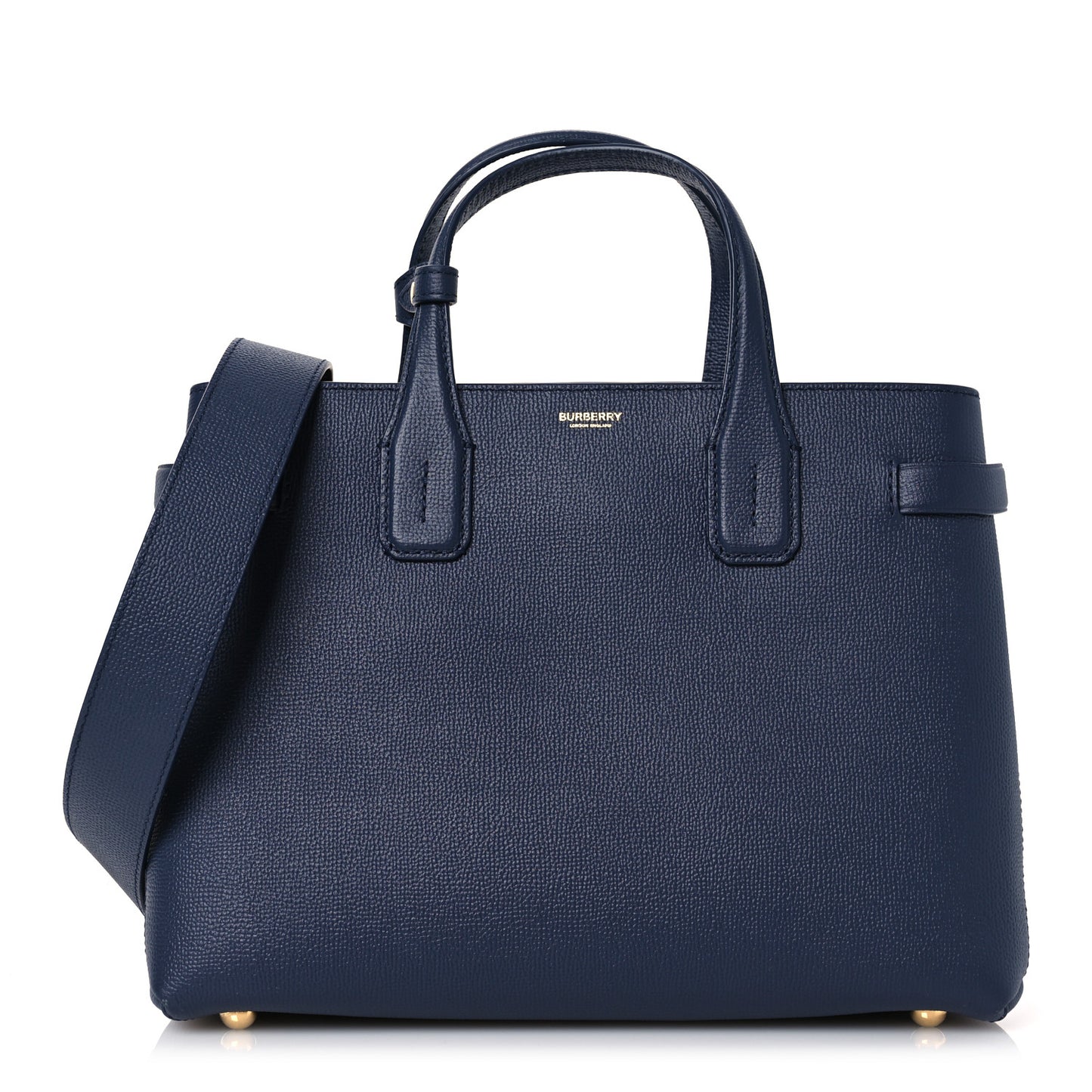 Derby Calfskin Vintage Check Medium Banner Tote Regency Blue