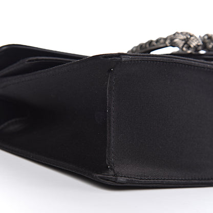 Gucci Satin Silk Crystal Small Dionysus Shoulder Bag Black Black Diamond 9 of 11