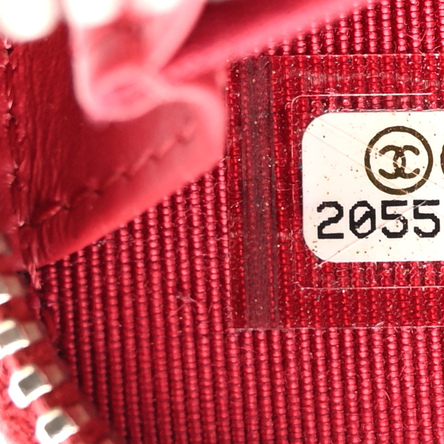 Caviar Quilted Zip Coin Purse Red