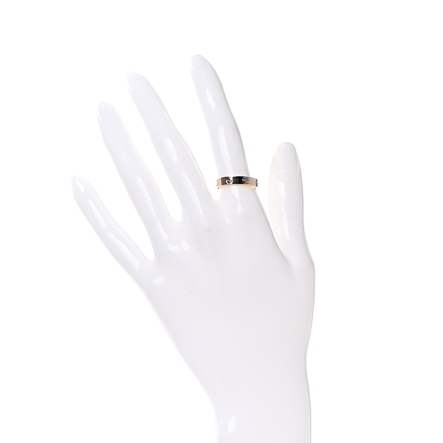 18K Pink Gold 3.5mm LOVE Wedding Band Ring 53 6.25