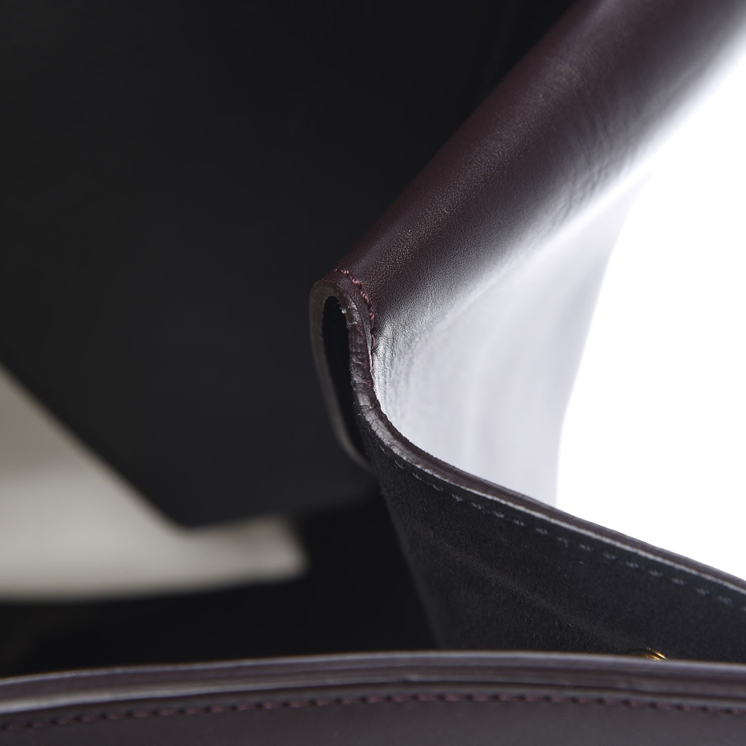 Celine Smooth Calfskin Large Bi-Color Tie Knot Tote Black Burgundy 11 of 21