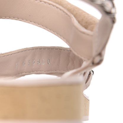 Chanel Lambskin Chain Sandals 37 Pink 8 of 9