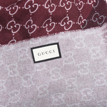 Gucci Wool GG Monogram Newov Scarf Lacquer Beige 4 of 4