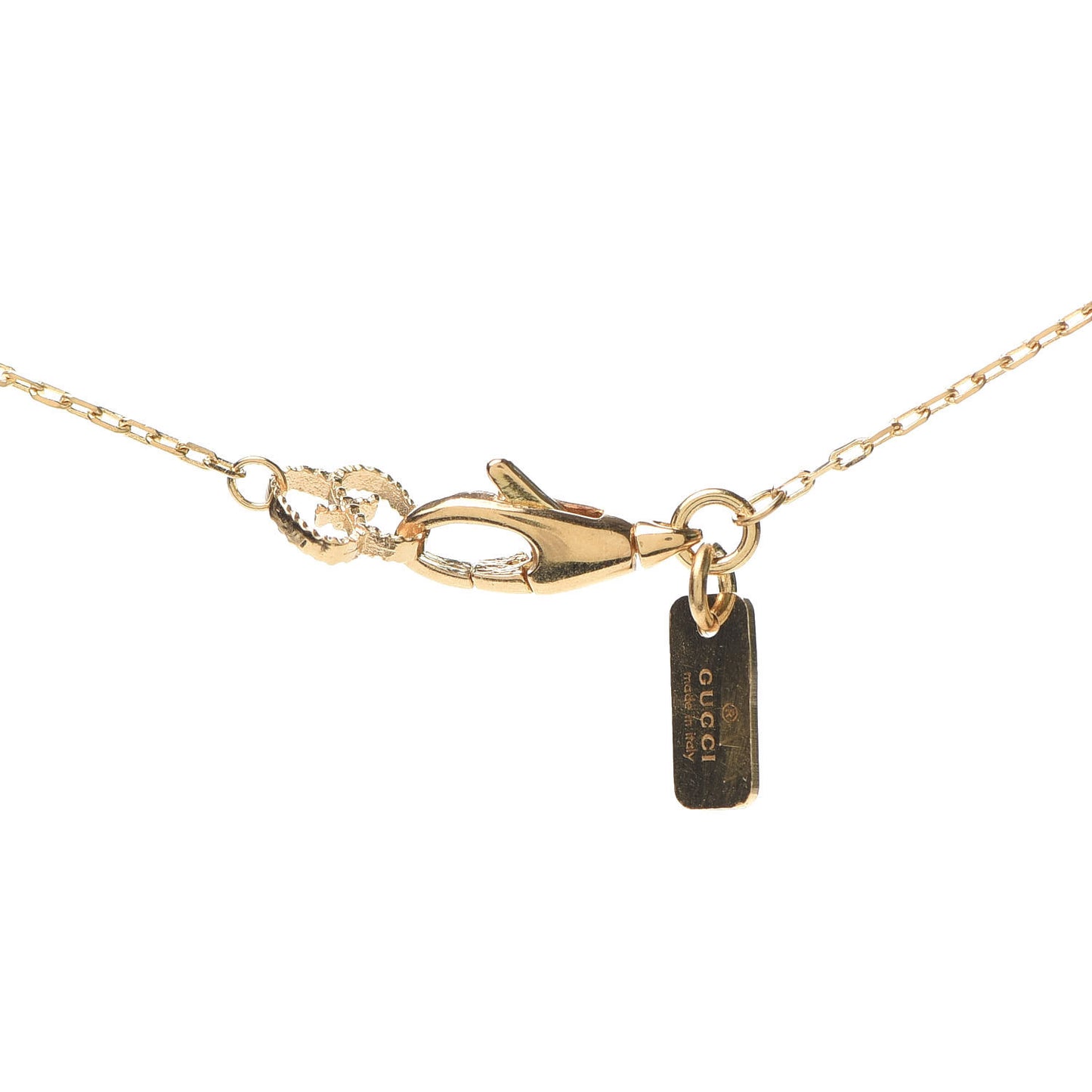 18K Yellow Gold Enamel Icon Blooms Necklace Black