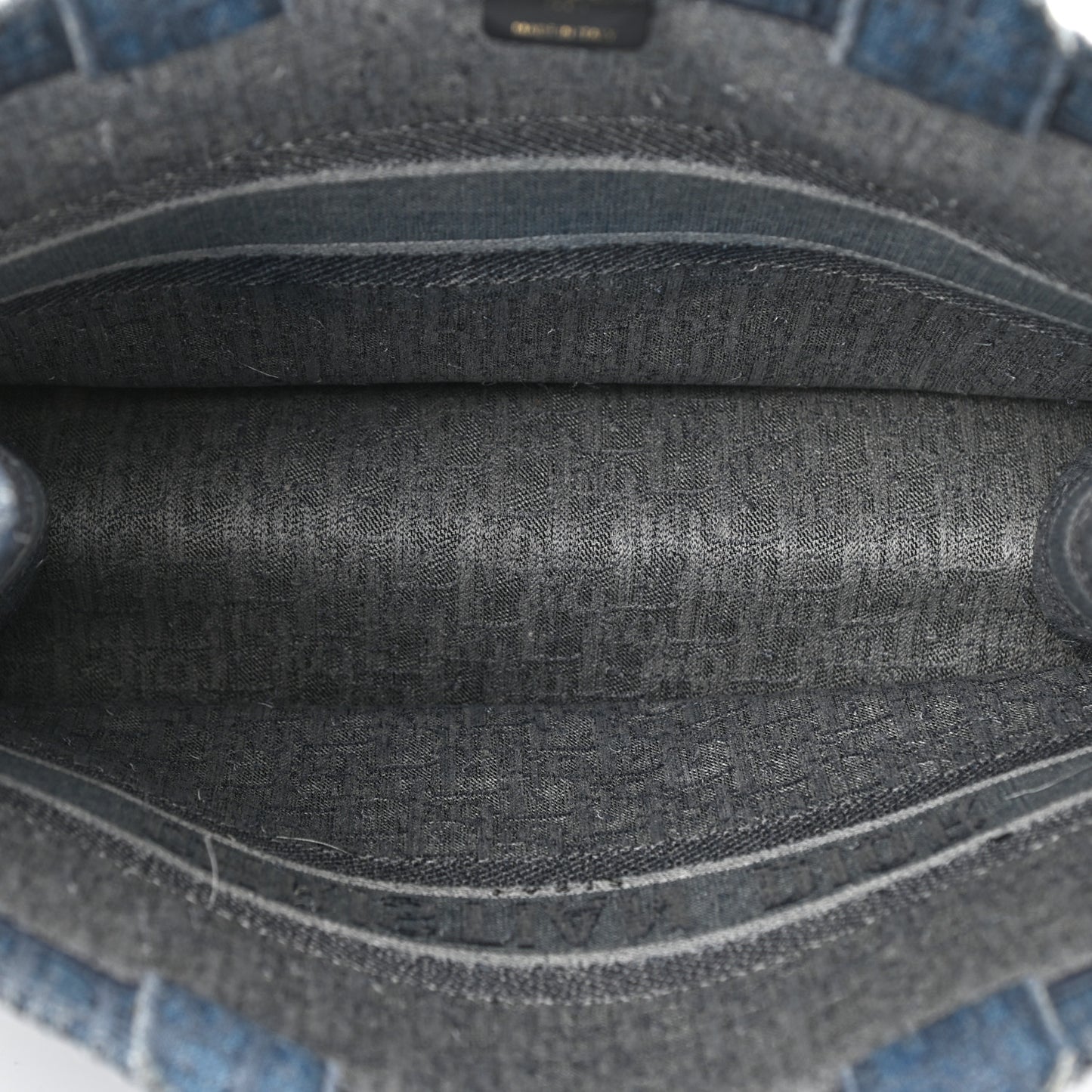 Oblique Denim Book Tote Denim Blue